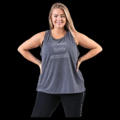 Nike Yoga Collection Tank GRX Plus White/Black Grå Outlet