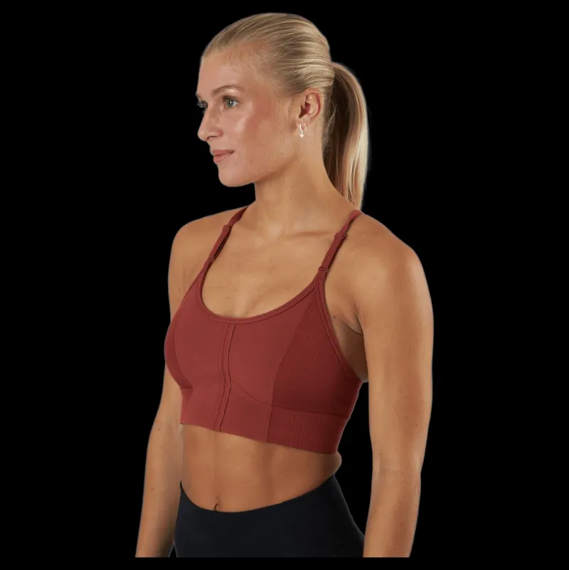 Outlet Nike Yoga Dri-fit Indy Women’s Ligh Redstone/dark Pony Röd
