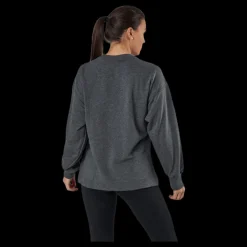Hot Nike Yoga French Terry Fleece LS Black/Grey Grå