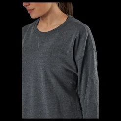 Hot Nike Yoga French Terry Fleece LS Black/Grey Grå