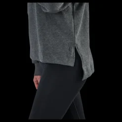 Hot Nike Yoga French Terry Fleece LS Black/Grey Grå