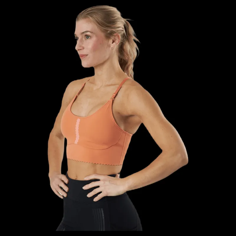 Nike Yoga Indy Eyelet Light Bra Orange Hot
