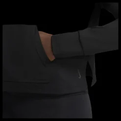 Hot Nike Yoga Jersey Crop Hoodie Black Svart