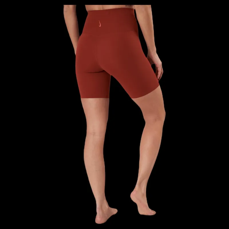 New Nike Yoga Luxe 7" Shorts Orange Röd