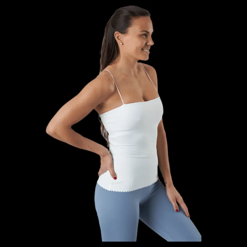 Best Nike Yoga Luxe Eyelet Tank Top White Vit