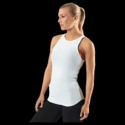 Nike Yoga Luxe Rib Tank White Vit Outlet