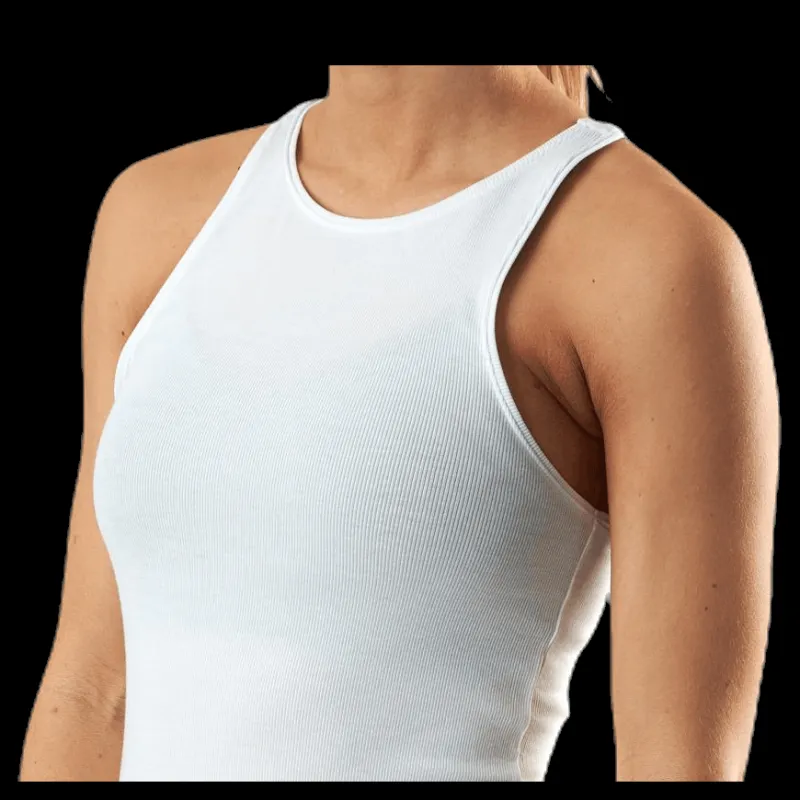 Nike Yoga Luxe Rib Tank White Vit Outlet