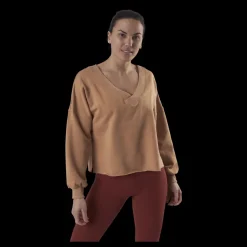 Nike Yoga Off-Mat Fleece V-Neck Pink/White Rosa och Vit