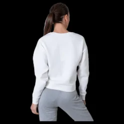New Only Ziggy L/S O-Neck Box Swt White Vit