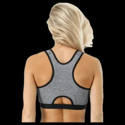 Outlet Stay in place Zip Bra Grey Grå