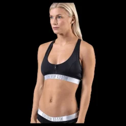 Calvin Klein Zip Bralette-Rp Black Svart Best
