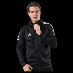 Clearance Select Zip Hoodie Monaco Black Svart