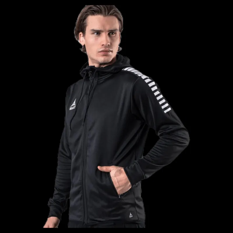 Clearance Select Zip Hoodie Monaco Black Svart