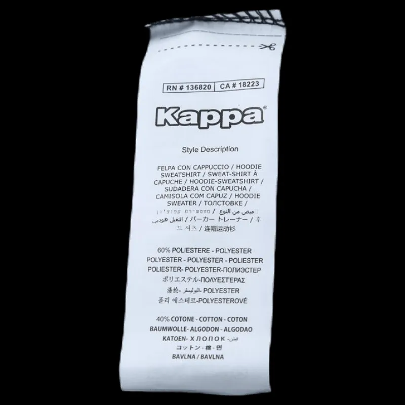New Kappa Zyllow Sweat Hood Black Svart